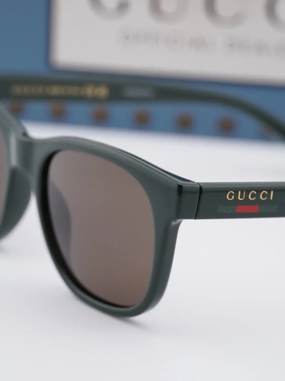 Gucci GG1985S 004 Square Men Sunglasses - Green / Brown